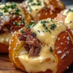 Smoked Brisket & Beer Cheese Pretzel Bombs