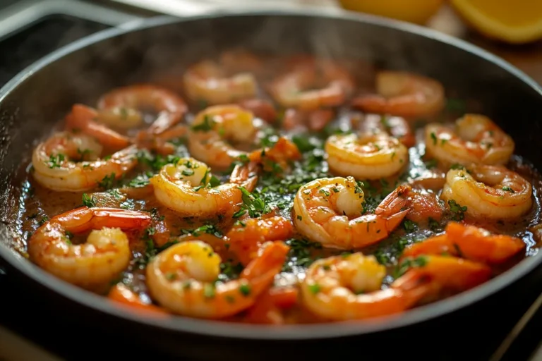 Smoked Garlic Butter Shrimp Skillet
