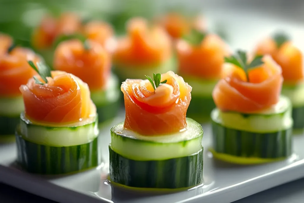 Smoked Salmon Cucumber Bites