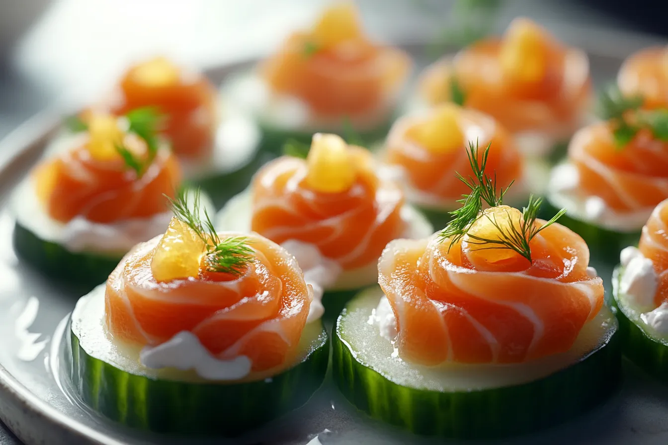 Smoked Salmon Cucumber Bites