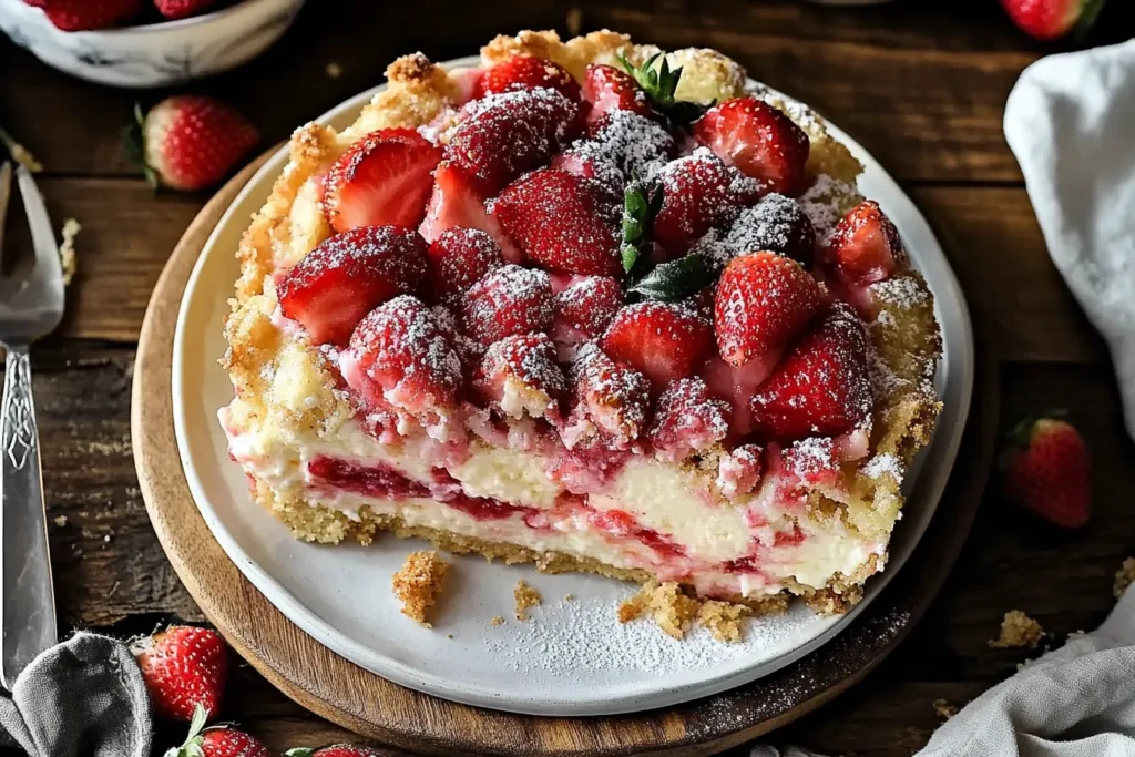 Strawberry Cheesecake Dump Cake