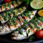 grilled mackerel with chimichurri
