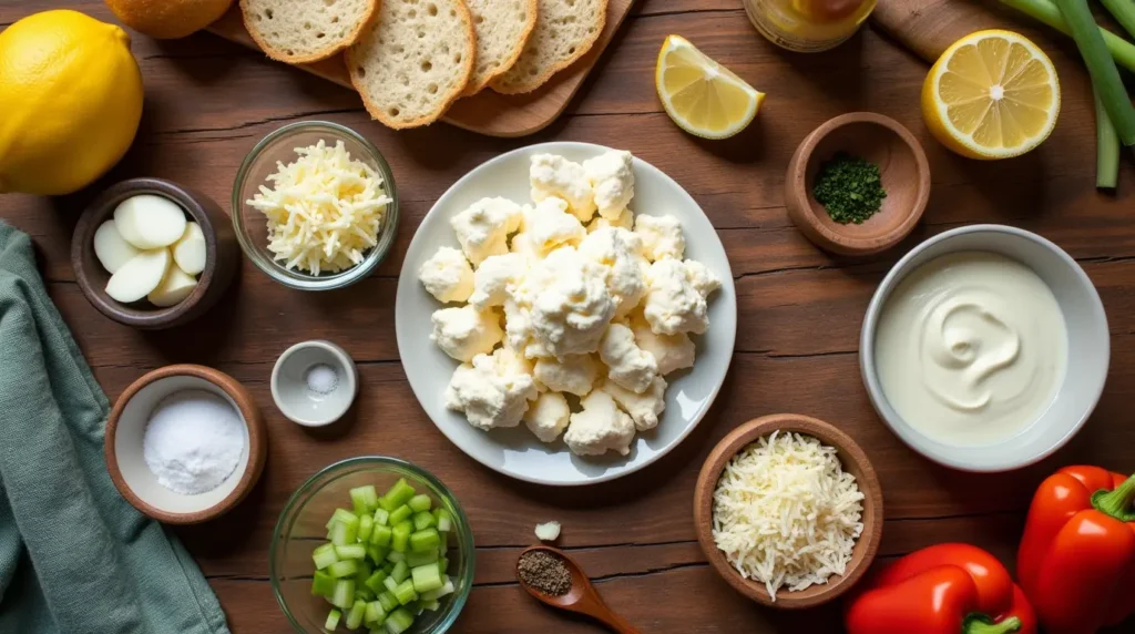 Garlic Parmesan Baked Crab Dip