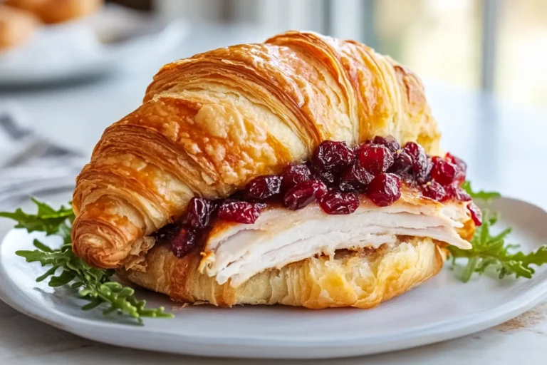 turkey craisin croissant sandwich