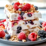Frozen Yogurt Bark with Berries & Granola