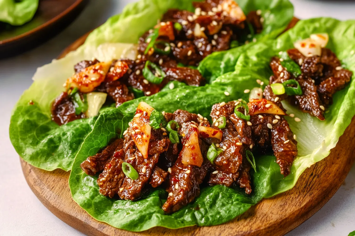 Korean BBQ Beef Lettuce Wraps