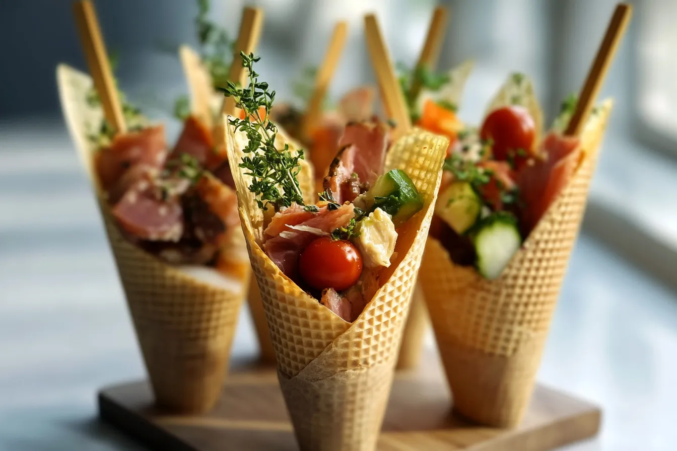 No-Mess Lake Day Charcuterie Cones