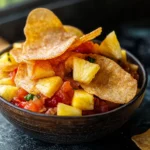 Pineapple Salsa with Cinnamon Sugar Chips