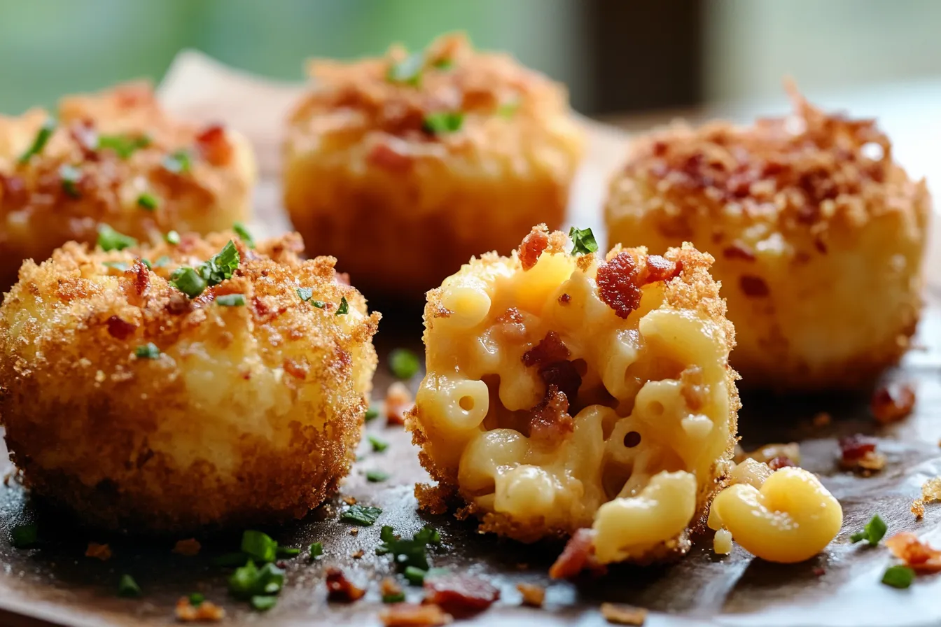 Smoked Mac and Cheese Bites with Bacon Crust
