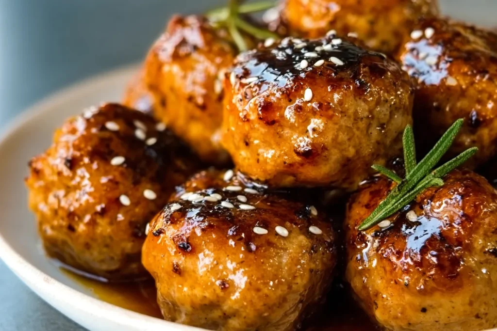 Honey Garlic Chicken Meatballs