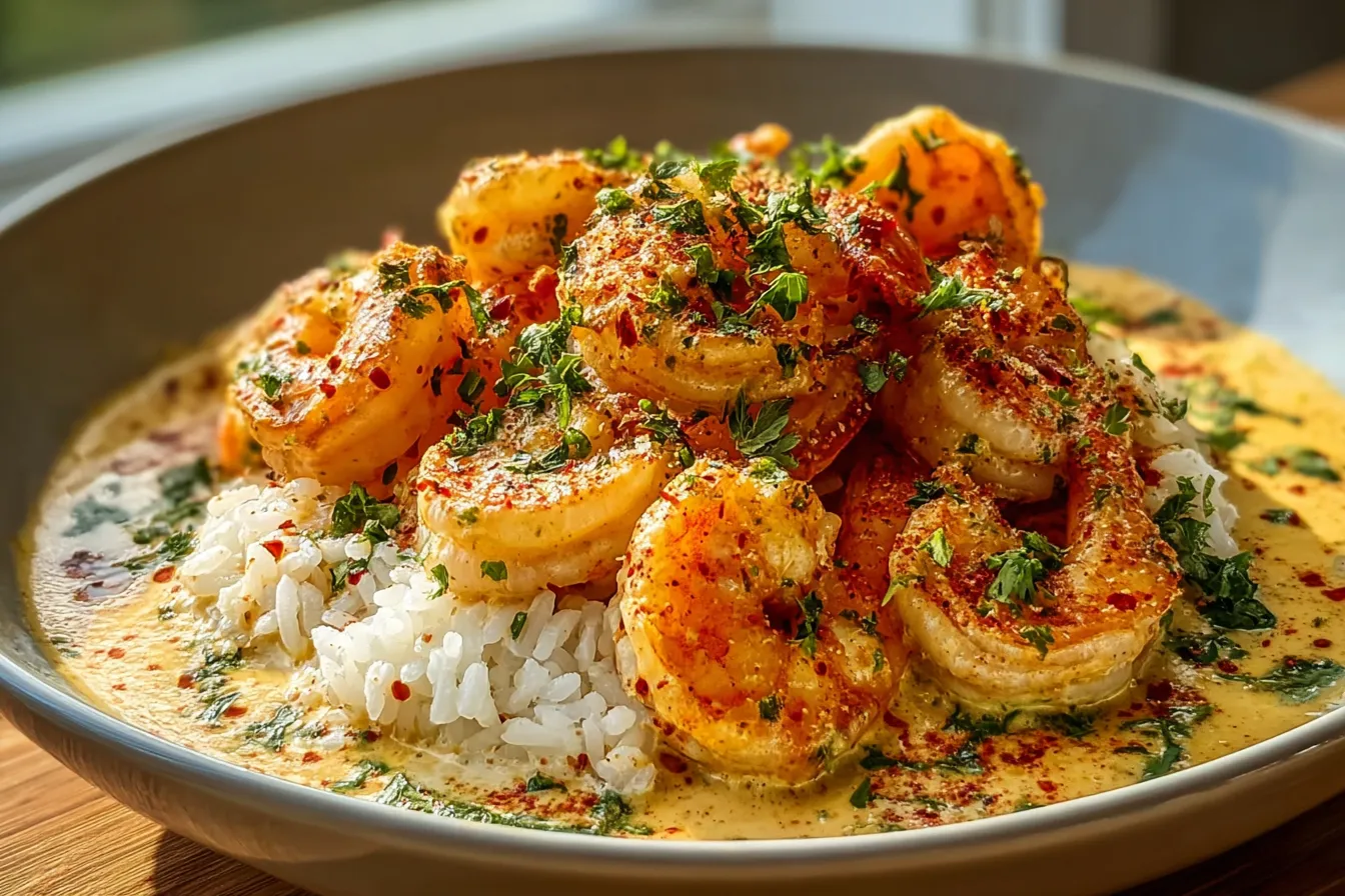 15-Minute Creamy Shrimp Rice Bowl