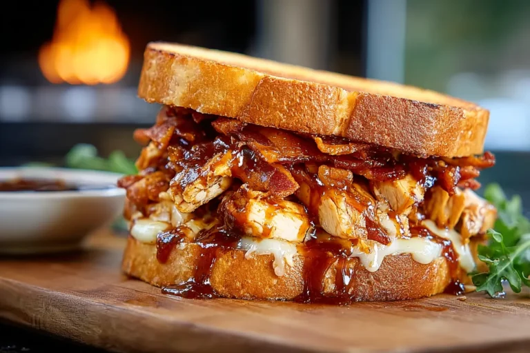 BBQ Chicken Bacon Melt Sandwich