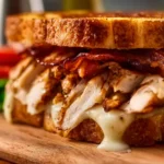 BBQ Chicken Bacon Melt Sandwich