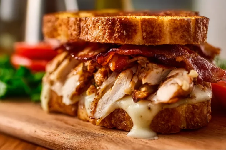 BBQ Chicken Bacon Melt Sandwich