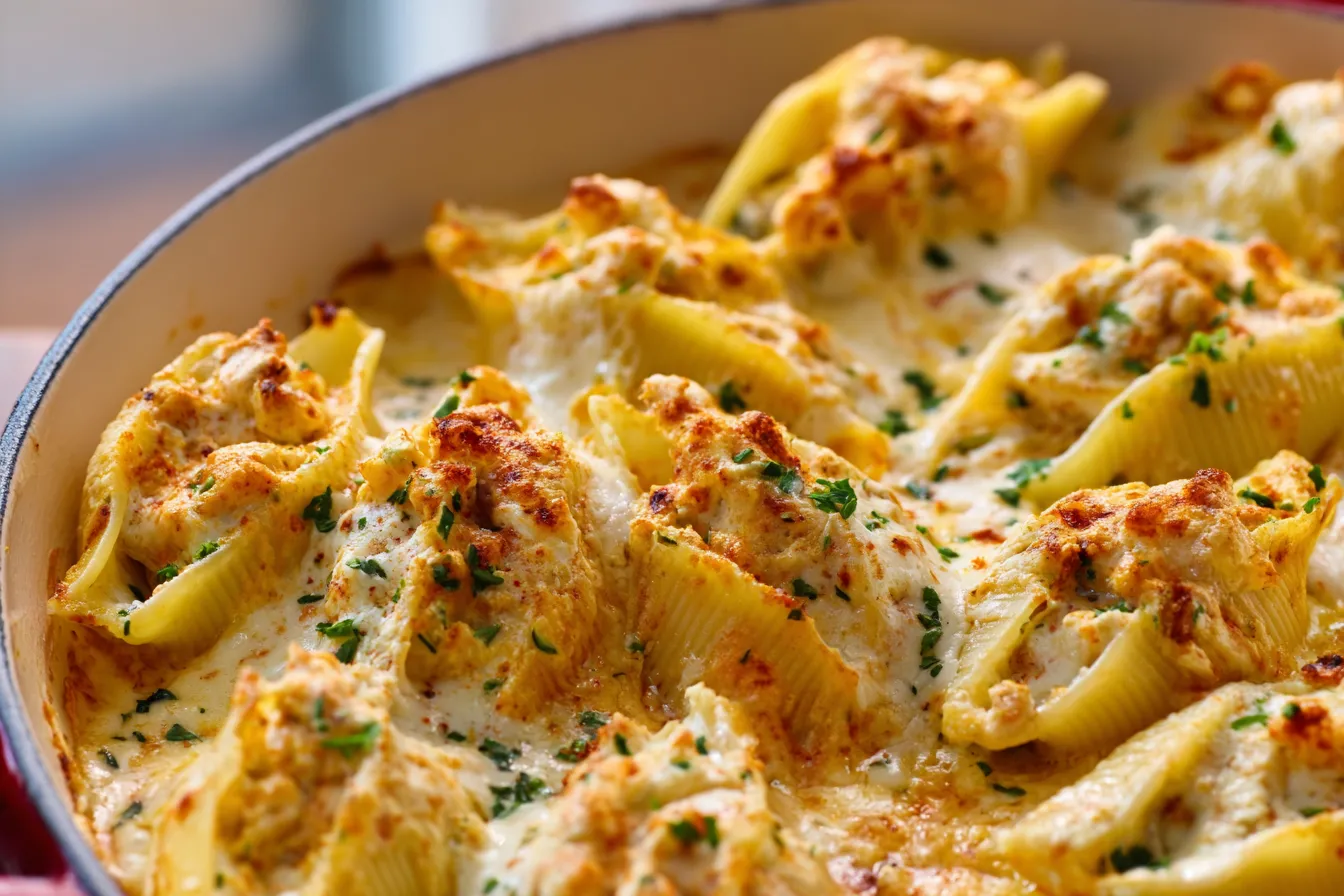 Chicken Alfredo Stuffed Shells