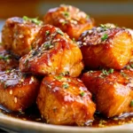 Honey Garlic Salmon Bites