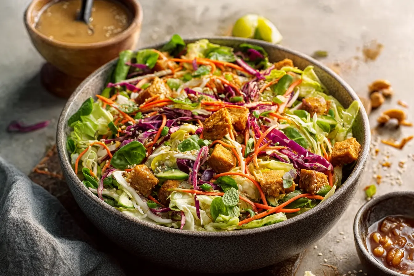 Asian Crunch Salad with Sesame Dressing