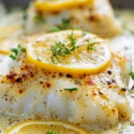 Baked Cod with Lemon Cream Sauce