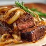 BBQ Beef Tips with Caramelized Onions