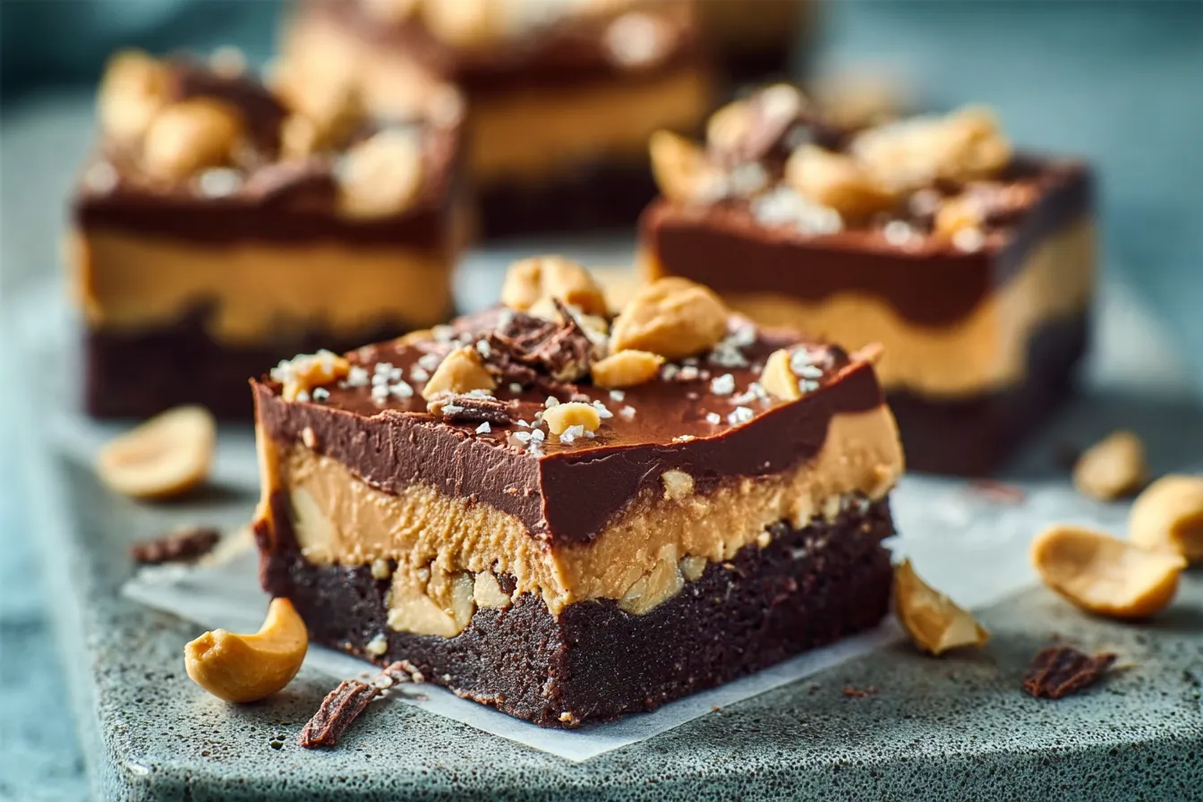 Chocolate Peanut Butter No-Bake Bars