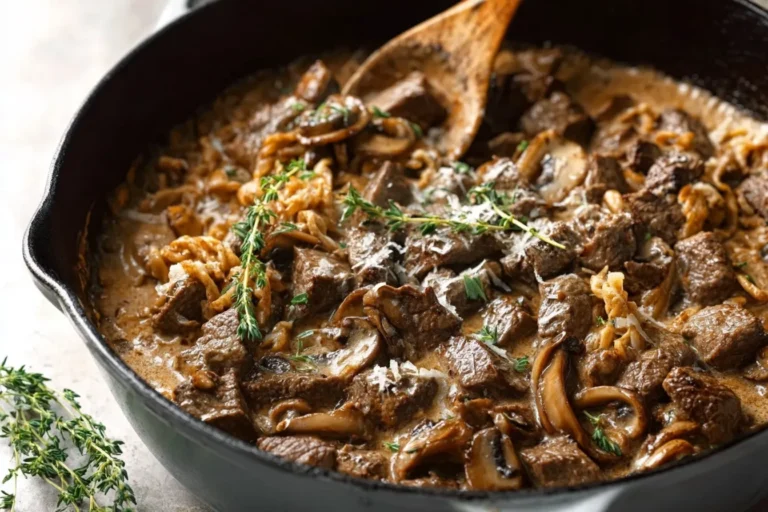 Creamy Beef & Mushroom Skillet Dinner
