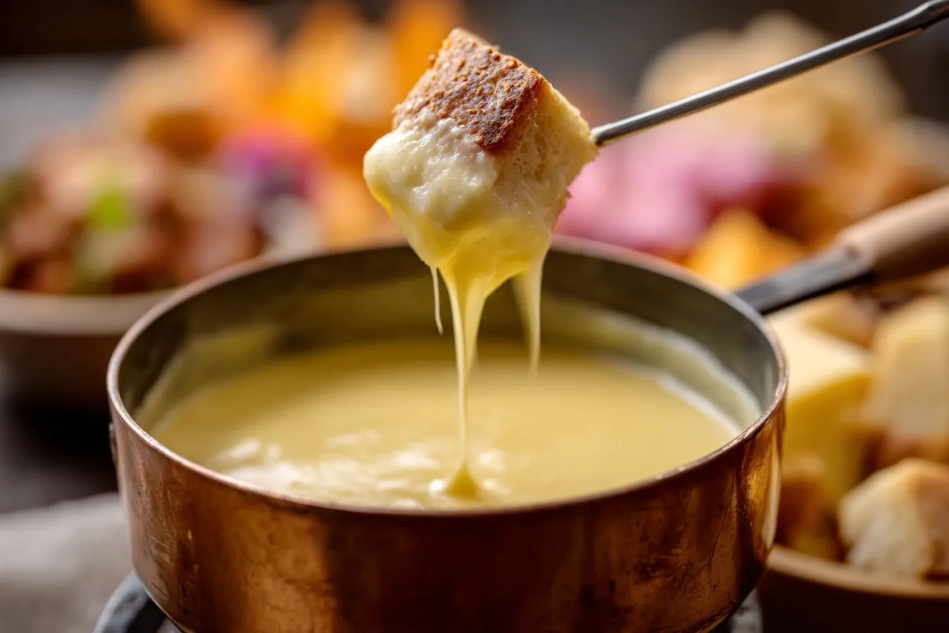 Creamy Garlic Cheese Fondue