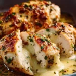 Easy Baked Chicken with Melted Cheese & Herbs