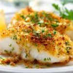 Easy Baked Fish with Crispy Parmesan Crust