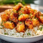 Garlic Butter Chicken Bites with Rice