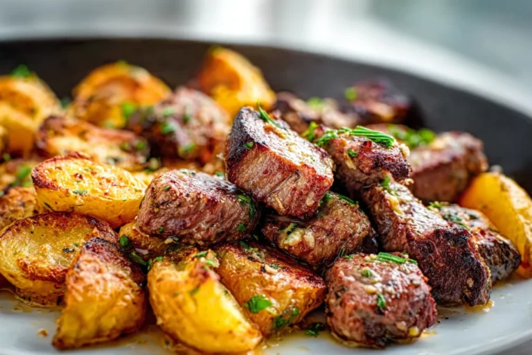 Garlic Butter Steak Bites with Crispy Potatoes