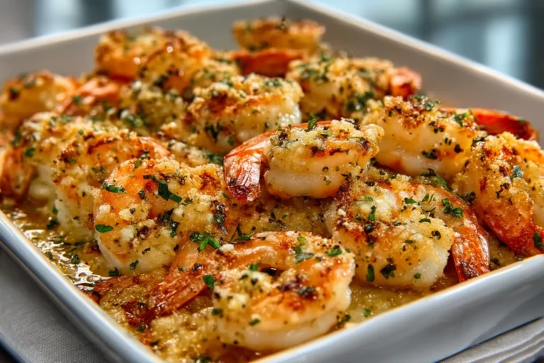 Garlic Parmesan Shrimp Bake