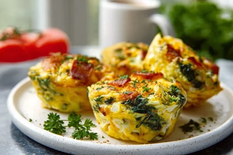 Healthy Breakfast Egg Cups with Cabbage + Veggies