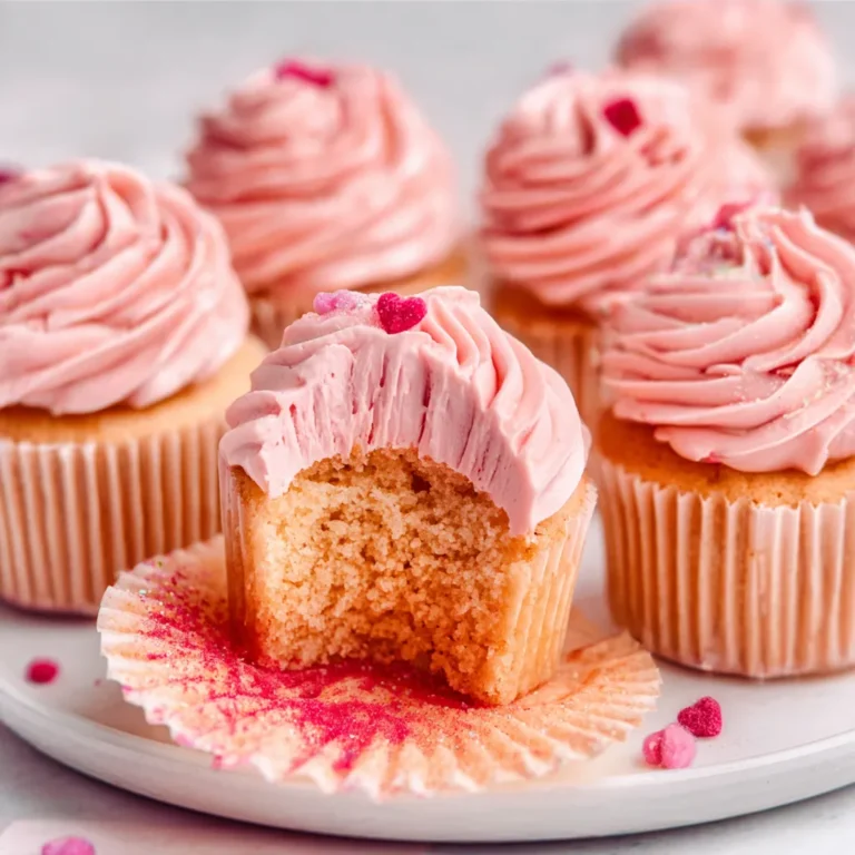 Pink Champagne Cupcakes for Galentine’s Day