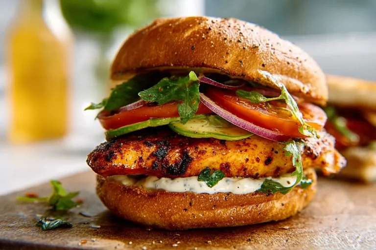 Spicy Chicken Sandwich with Garlic Aioli