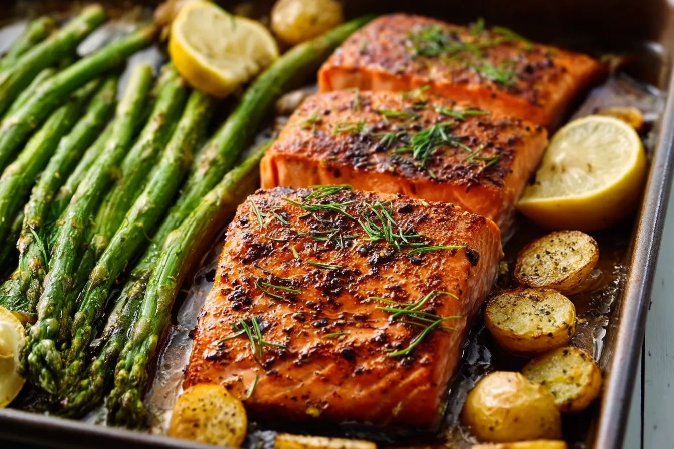 15-Minute Healthy Salmon with Asparagus (One Pan Meal)