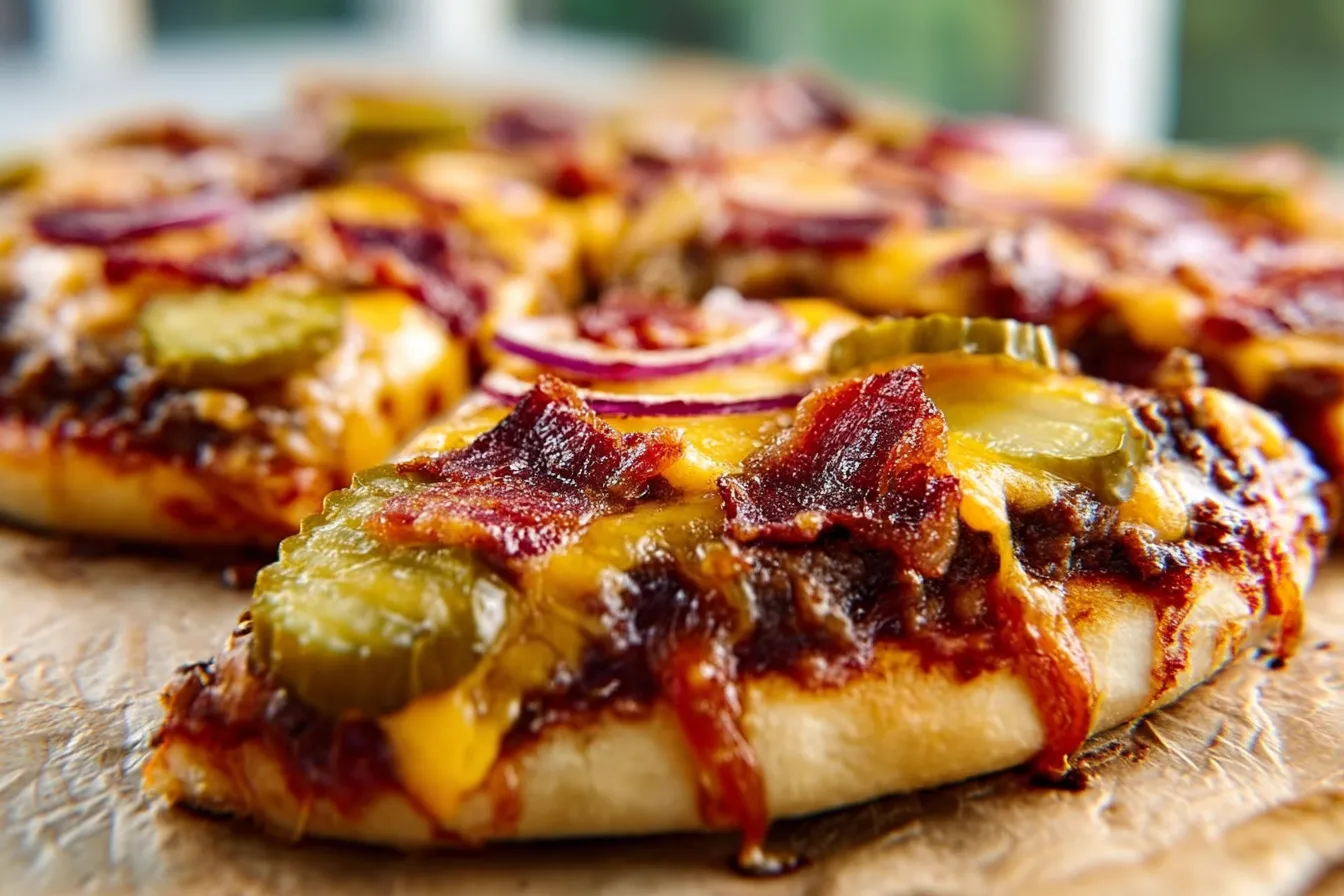 BBQ Bacon Cheeseburger Pizza