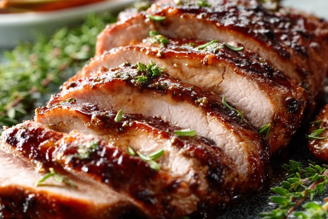 Brown Sugar Dijon Glazed Pork Tenderloin