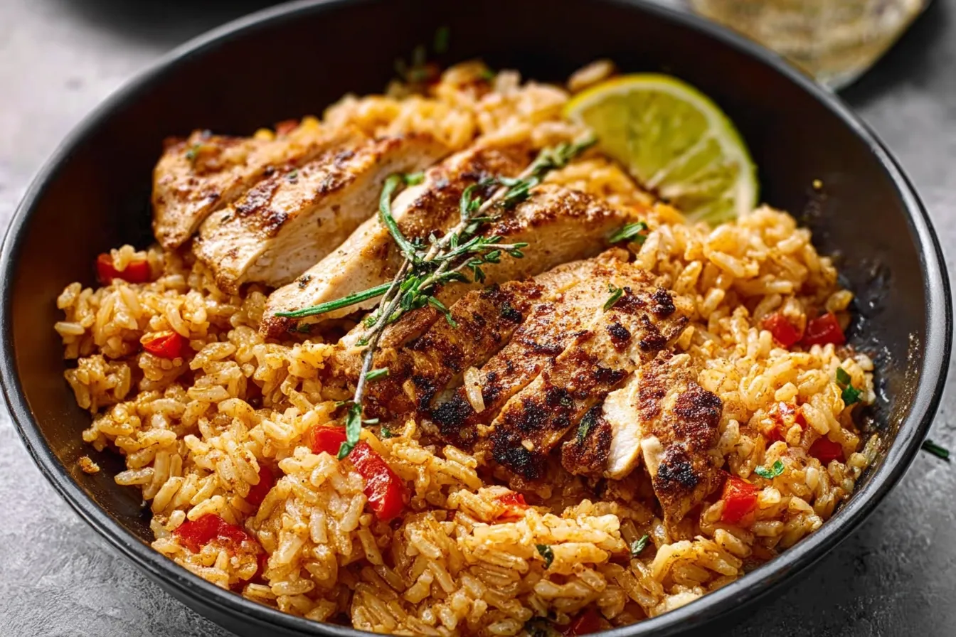 Creamy Cajun Chicken and Rice Skillet