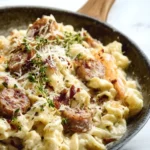 Creamy Cauliflower Alfredo with Italian Sausage