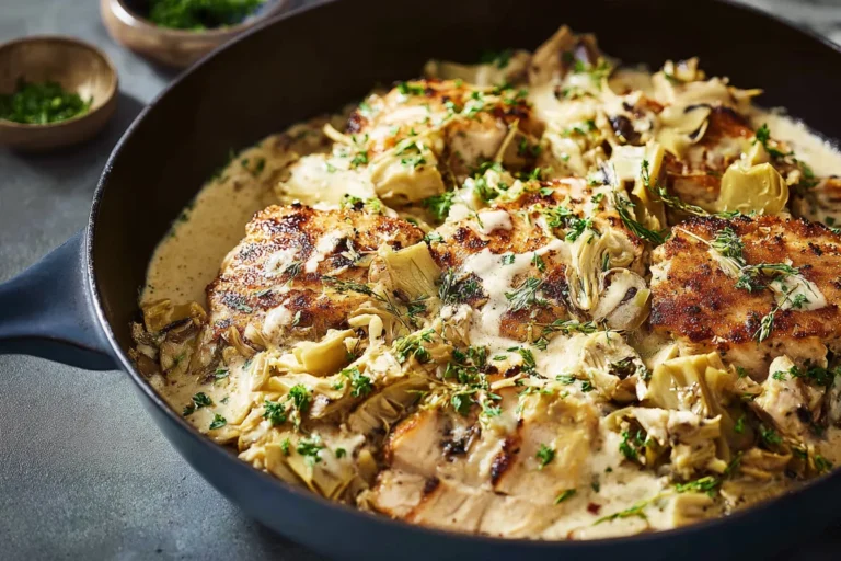 Creamy Chicken & Artichoke Skillet