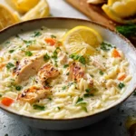 Creamy Lemon Chicken Orzo Soup