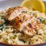Creamy Lemon Herb Orzo with Chicken