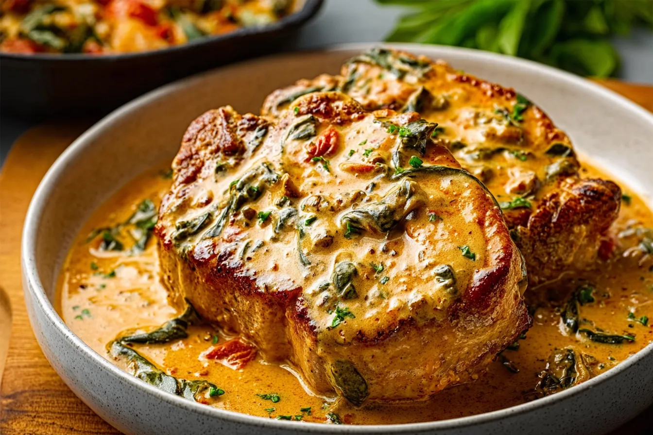 Creamy Tuscan Pork Chops