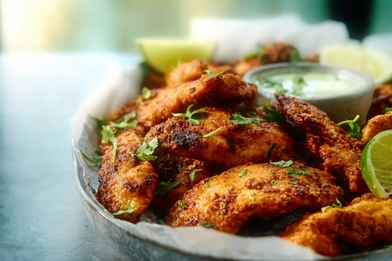 Crispy Cilantro Lime Chicken Tenders