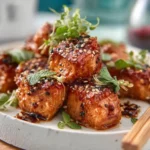 Crispy Honey Garlic Salmon Bites