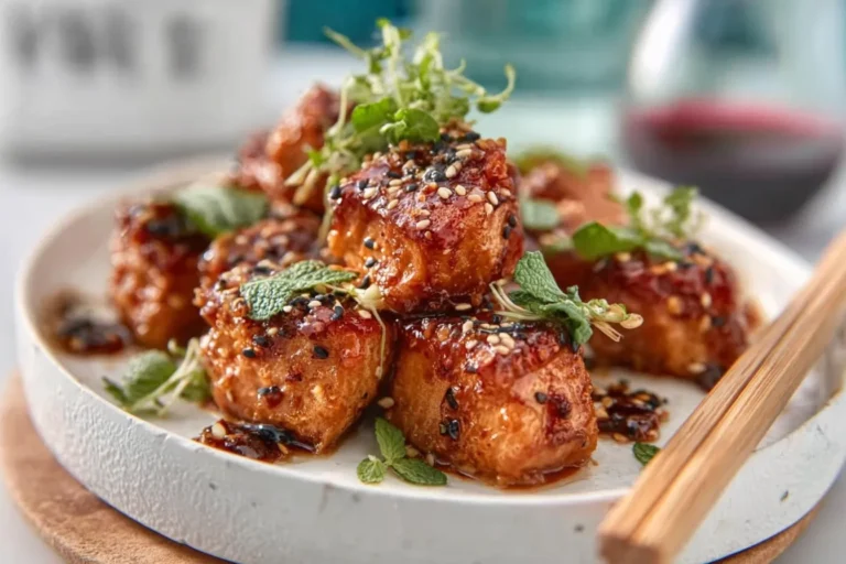 Crispy Honey Garlic Salmon Bites