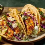 Crispy Lemon Garlic Tilapia Tacos