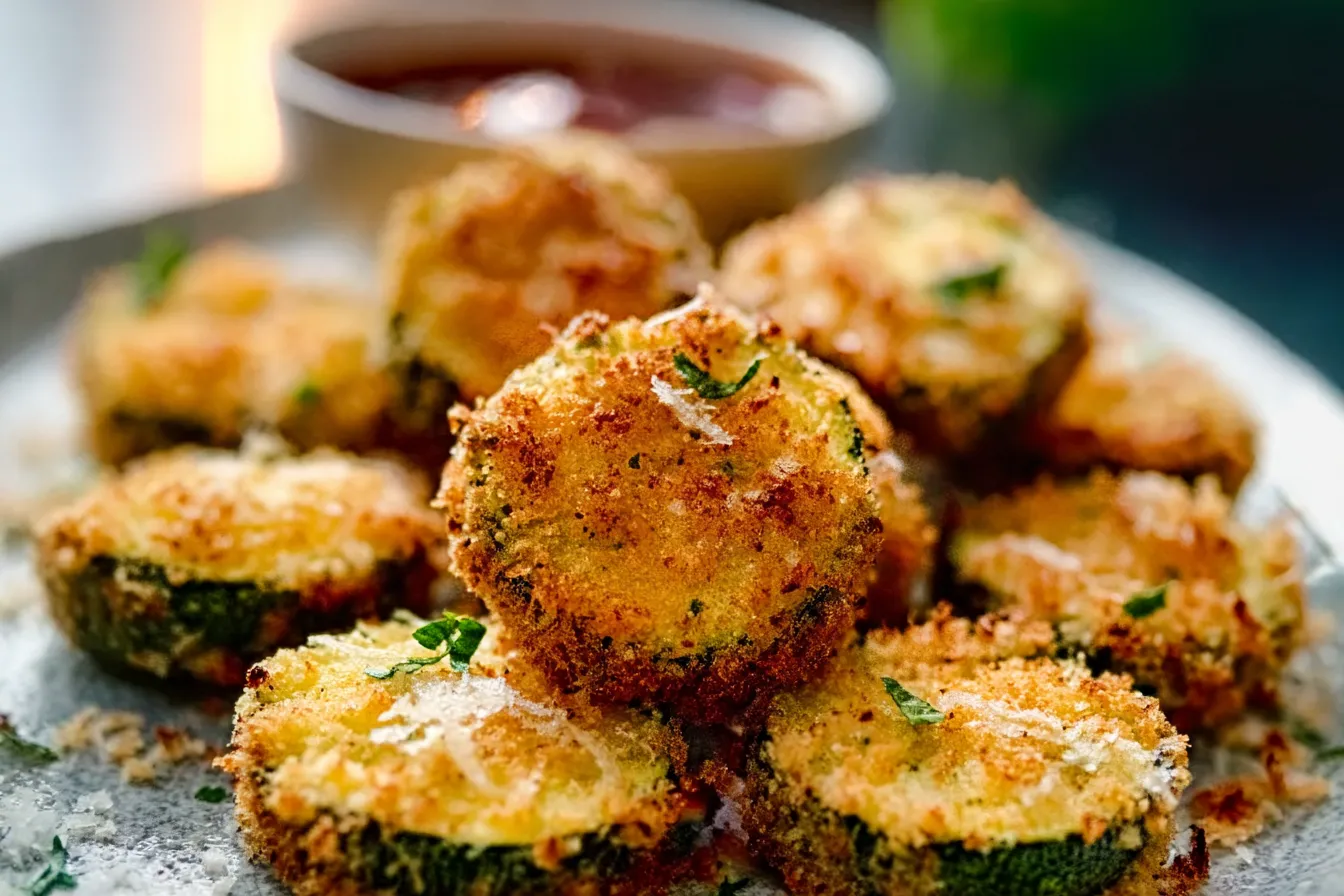 Crispy Parmesan Zucchini Bites