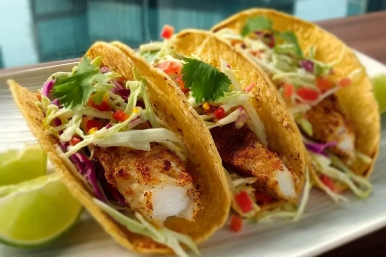 Crunchy Lemon Pepper Fish Tacos