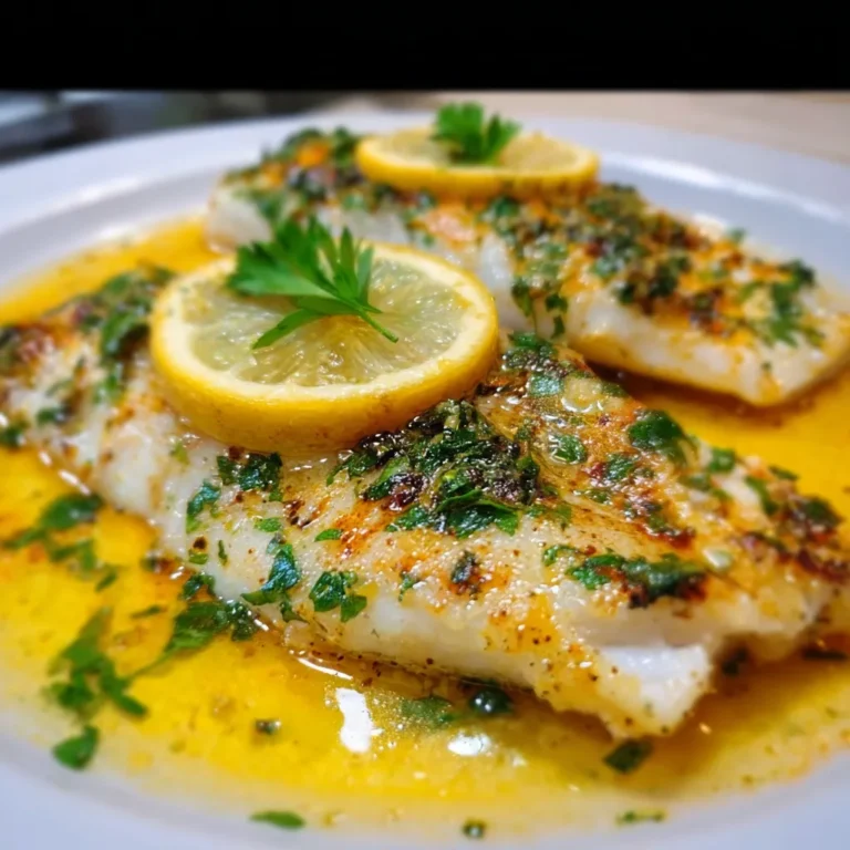 Easy Baked Fish with Lemon Garlic Butter